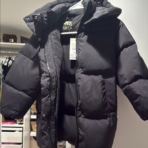 Kids Black Puffer Jacket
